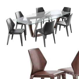Dining natuzzi frida hair hex table e